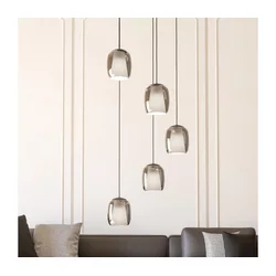 Eglo 901194 - Luster na sajli CIAMPINO 5xE27/28W/230V siv