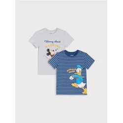 Sinsay - Pamuk majice sa printom 2 pack Mickey Mouse - indigo