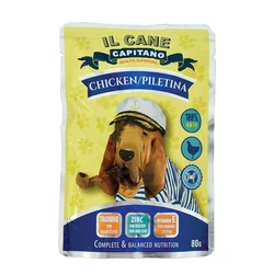 IL GATTO CAPITANO Hrana za pse, Piletina, 80g