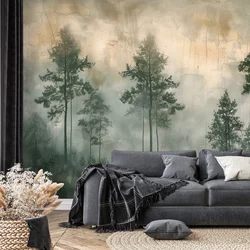 Tapeta meglen gozdni horizont - 245x165