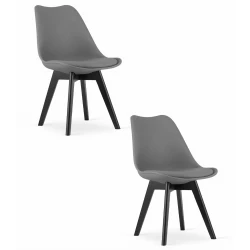 Brandless Stol MARK - grafit/črne noge x 2, (22030657)