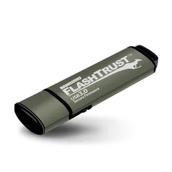 Kanguru FlashTrust USB ključek - 128 GB, aluminijast, siv