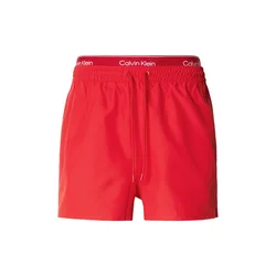 Calvin Klein Swimwear Kratke kopalne hlače rdeča/bela
