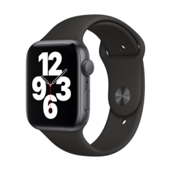 Pametni sat Apple Watch SE GPS, 44mm Space Gray Aluminium Case with Black Sport Band - Regular - PREDNARUDŽBA