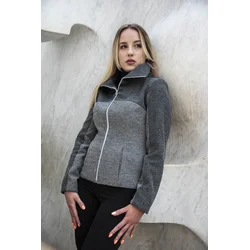 BOUCLÉ MODA Ženski mantil Mila, Sivi