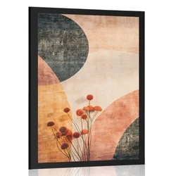 Plakat vzorci s cvetom Peach Fuzz - 60x90 black