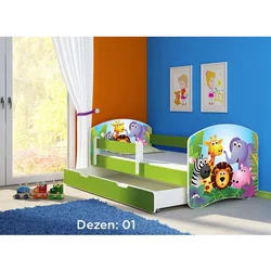 Deciji krevet ACMA II 180x80 F + dusek 6 cm GREEN1