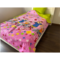 Posteljina za dečiji krevet 4 season, Roze-zelena