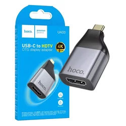 Hoco. Adapter USB Type-C na HDMI UA33, 4K, Crni