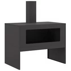 Kamin Crna 80 x 50 x 96 cm Čelična vrata