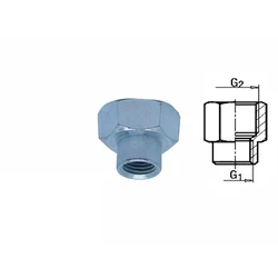 Muf reducir 1/2-1/4, 27x24x23 mm