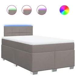 Vidaxl Box spring postelja z vzmetnico taupe 120x190 cm blago