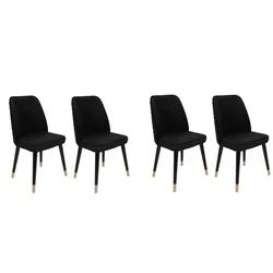 Hanah Home Hugo 366 V4 Stolice, Crne