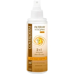 Coverderm Filteray Body Plus Deep tan Spray SPF50 - Sprej za telo