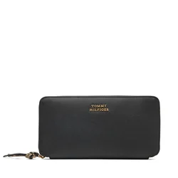 Denarnica Tommy Hilfiger Th Leather Lrg Za Wallet AW0AW18941 Črna
