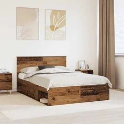 Krevetna konstrukcija Staro drvo 150 x 200 cm Konstruirano drvo
