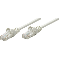Intellinet RJ45 omrežni priključni kabel CAT 6 S/FTP [1x RJ45-vtič - 1x RJ45-vtič] 10 m siv pozlačeni zatiči Intellin