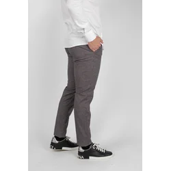 Doumos Muške pantalone sa dezenom, Sive
