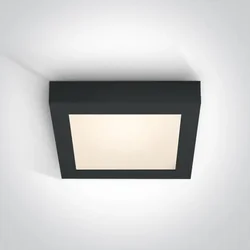 PLAFONJERA LED 22W/3000K/1490lm IP40 CRNA KOCKASTA