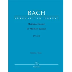 BACH J.S.:ST.MATTHEW PASSION/MATTHAUS-PASSION BWV 244 FULL SCORE