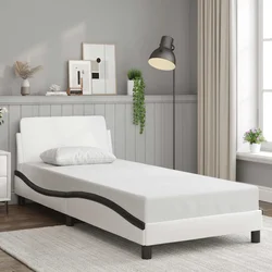 Okvir za krevet Dover bijelo-crni 90x190 cm umjetna koža
