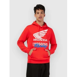 Fox Honda Fleece moški pulover s kapuco red