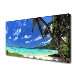 tulup.si Slika na platnu Palm tree morje landscape 125x50 cm