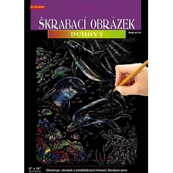 Artlover Slikanica z mavrico za praskanje Delfini 20x25cm