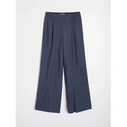 Sinsay - Široke pantalone sa mešavinom lana - steel blue