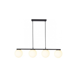 Redo 01-3156 - Luster na sajli BOWLING 4xE27/42W/230V, crne boje
