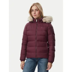 Tommy Jeans Puhovka Basic  DW0DW18312 Bordo rdeča Slim Fit
