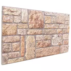 Zidne panele 10 pcs Svijetlo smeđa i bijela 100 x 50 cm