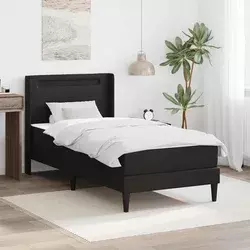 Okvir kreveta s madracem Crna 100 x 200 cm Umjetna koža