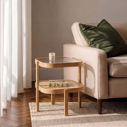 Hanah Home pomoćni sto Milan Kare 60, 60 cm, hrast