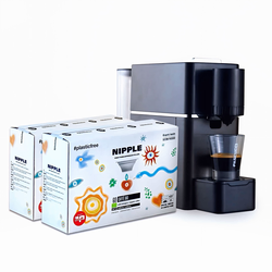 Caffe Pascucci Aparat za kapsule Nipple, Crni i Kapsule za kafu, 120 komada, 2 vrste