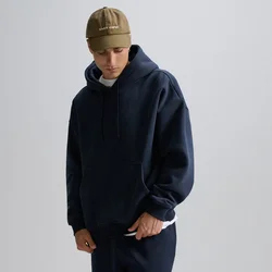 Cropp - Dukserica s kapuljačom basic - navy