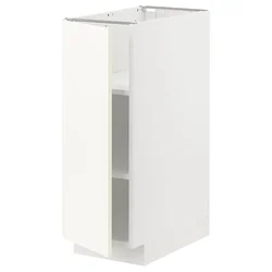 METOD Podni element s policama, bela/Vallstena bela, 30x60 cm