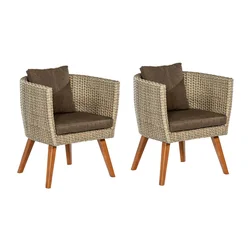 Gardenson SET VRTNIH SEDEŽEV akacija aluminij rjava, bež