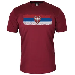 Muška majica kratkih rukava Zastava grb Nemanjića, Bordo