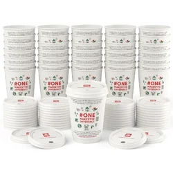 Illy papirnati lonček s pokrovom za kavo bel 236 ml karton 25 kosov