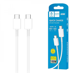 Denmen USB kabel USB - C - USB - C - 1m - Bijela KP26293