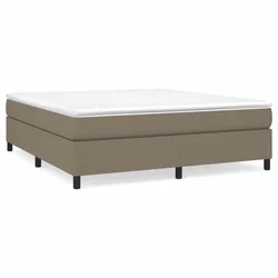 Vidaxl Box spring postelja z vzmetnico taupe 160x200 cm blago