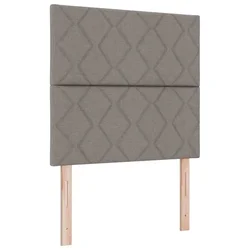 Vidaxl LED Box Spring Postelja z vzglavjem Taupe 120 x 200 cm blago