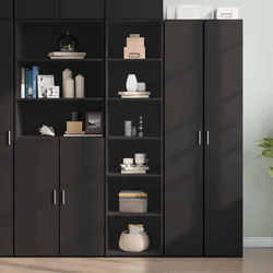 Visoka komoda crna 45 x 41 x 185 cm od konstruiranog drva