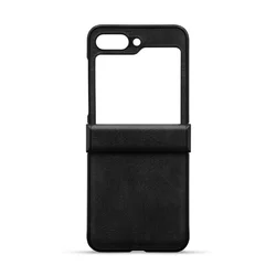Maska za telefon LEATHER CASE za Samsung Z FLIP 5, Crna