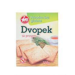 ALEKSANDRIJA Bezglutenski posni dvopek sa prosom i prirodnim vlaknima