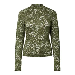 YAS Bluza YASLacey oliva