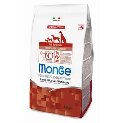 MONGE Suva hrana za štence i mlade pse svih rasa sa jagnjetinom i pirinčem 2.5kg