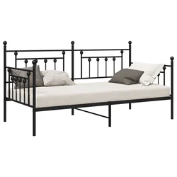 Krevet na kat Crna 107 x 203 cm Čelik