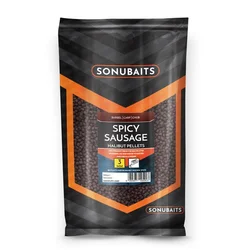 Sonubaits Spicy Sausage Halibut peleti 900g/8mm